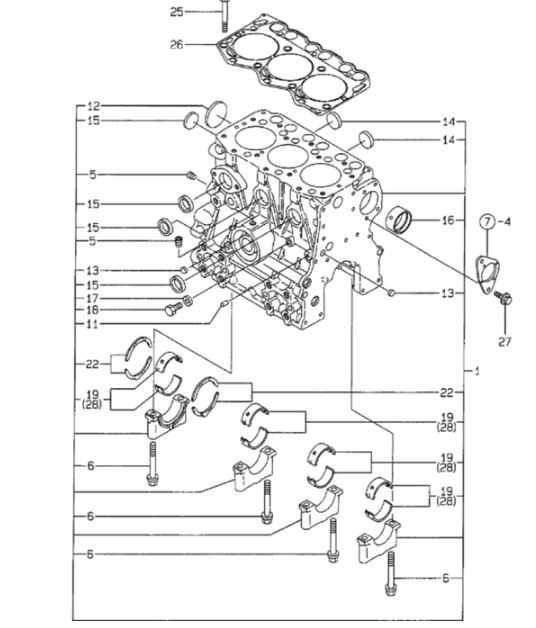 Bloc motor Yanmar 3TNV76 - Nou