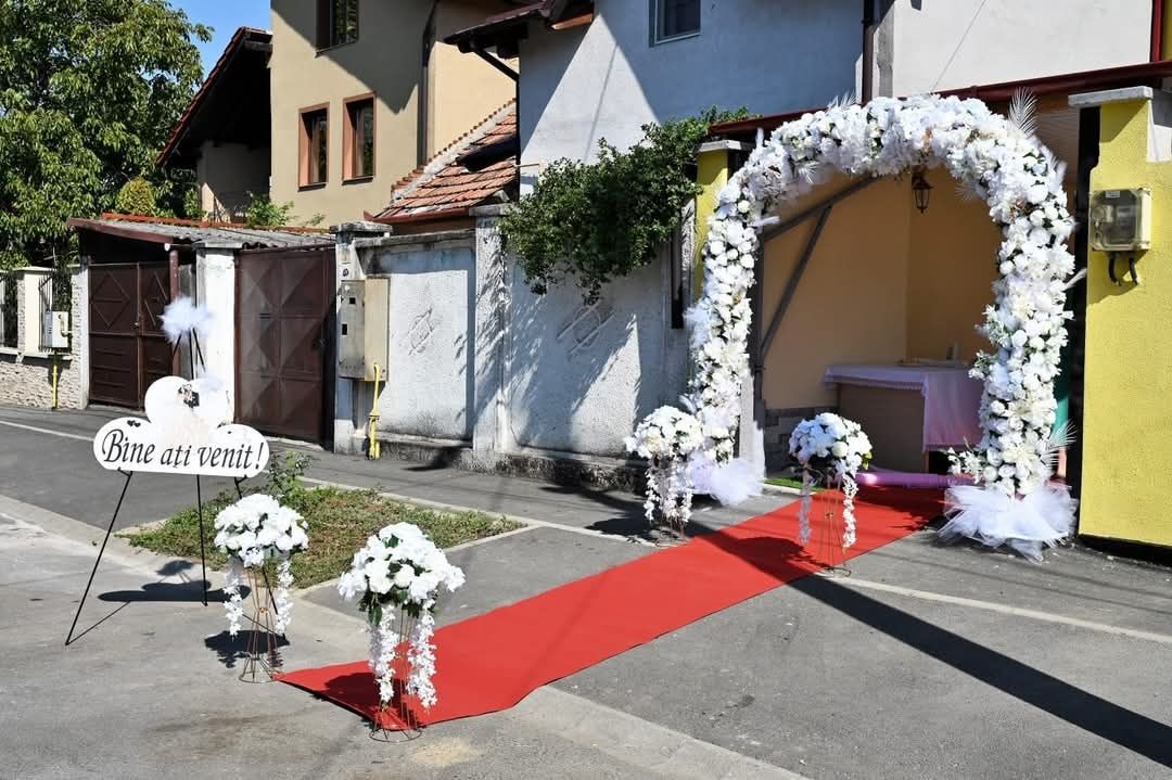 Decor nuntă- curți,mașini