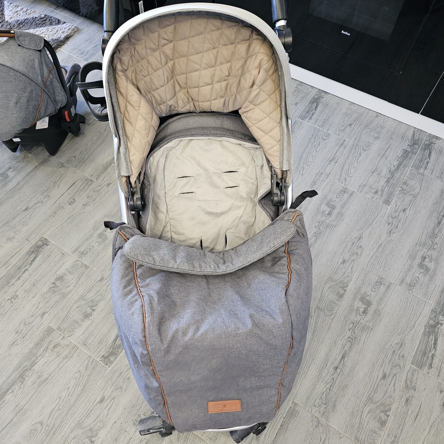 Комбинирана количка kikkaboo madrid 3B1 grey melange