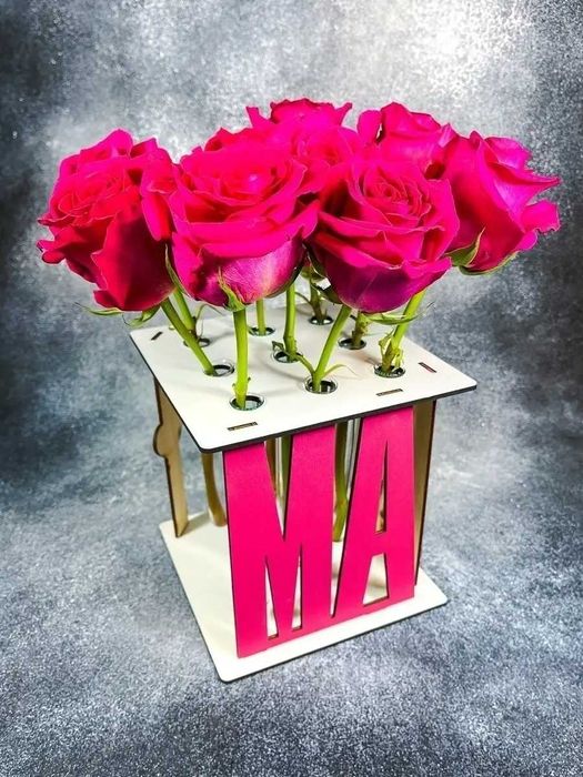 Ваза интерьерная с колбами "МАМЕ"