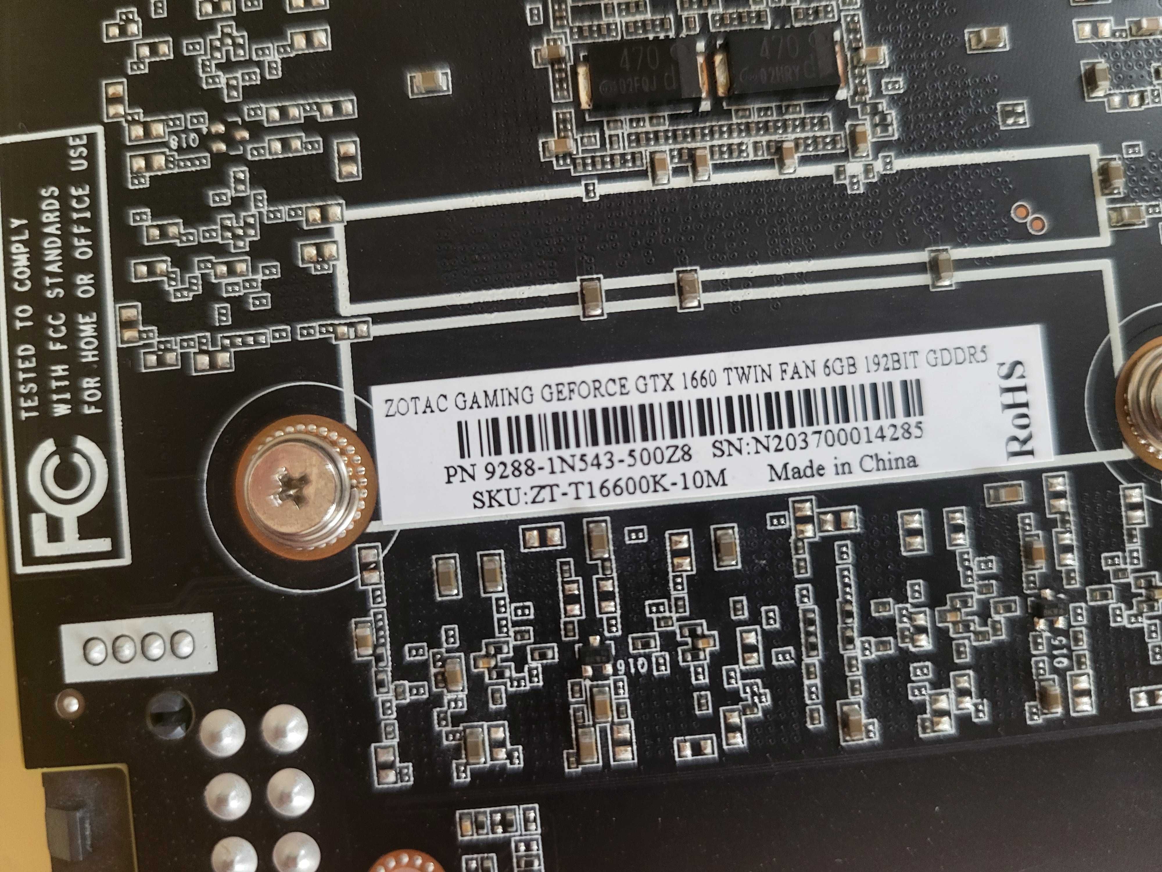 Zotac Gaming GeForce GTX 1660 6gb 192bit GDDR5