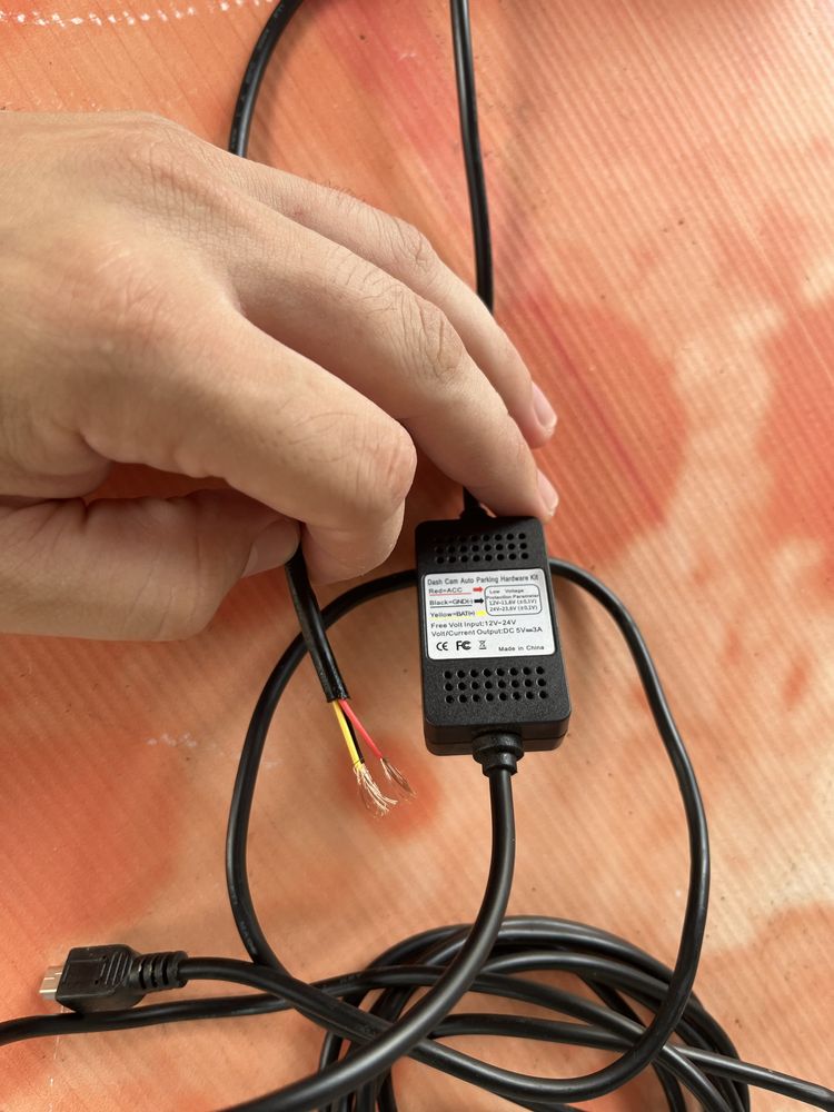 Cablu alimentare MicroUSB pentru camera bord auto