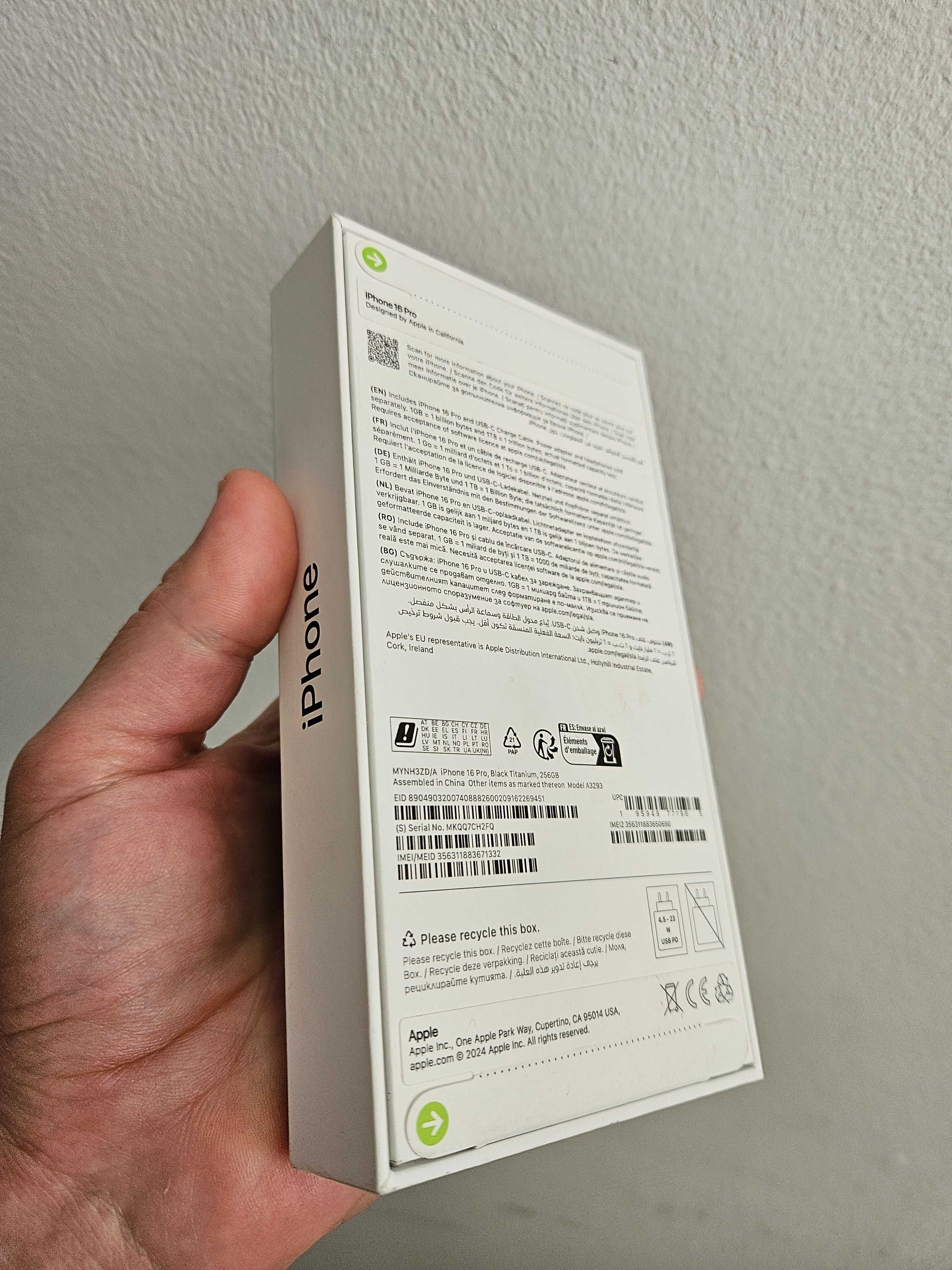 iPhone 16 Pro, 256 Gb, neverlock, nou la cutie, garantie.
