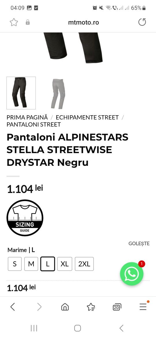 Pantaloni moto - damă ALPINESTARS Stella Streetwise Drystar