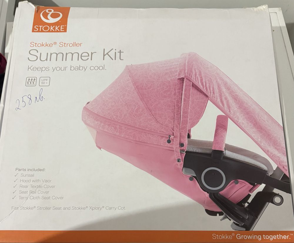 Продавам чисто нов летен  сет за количка Stokke