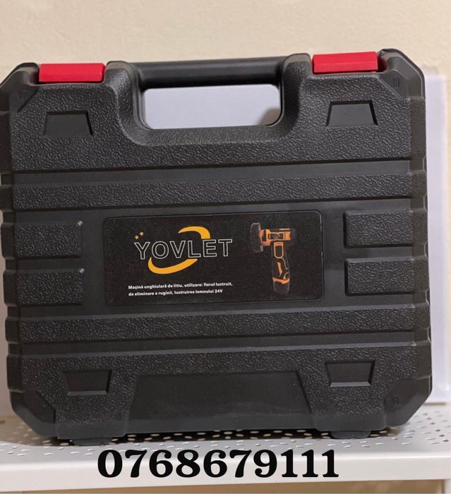 Mini Polizor Flex Electric cu 2 Baterii 12 v disc 76MM Nou 5 discuri