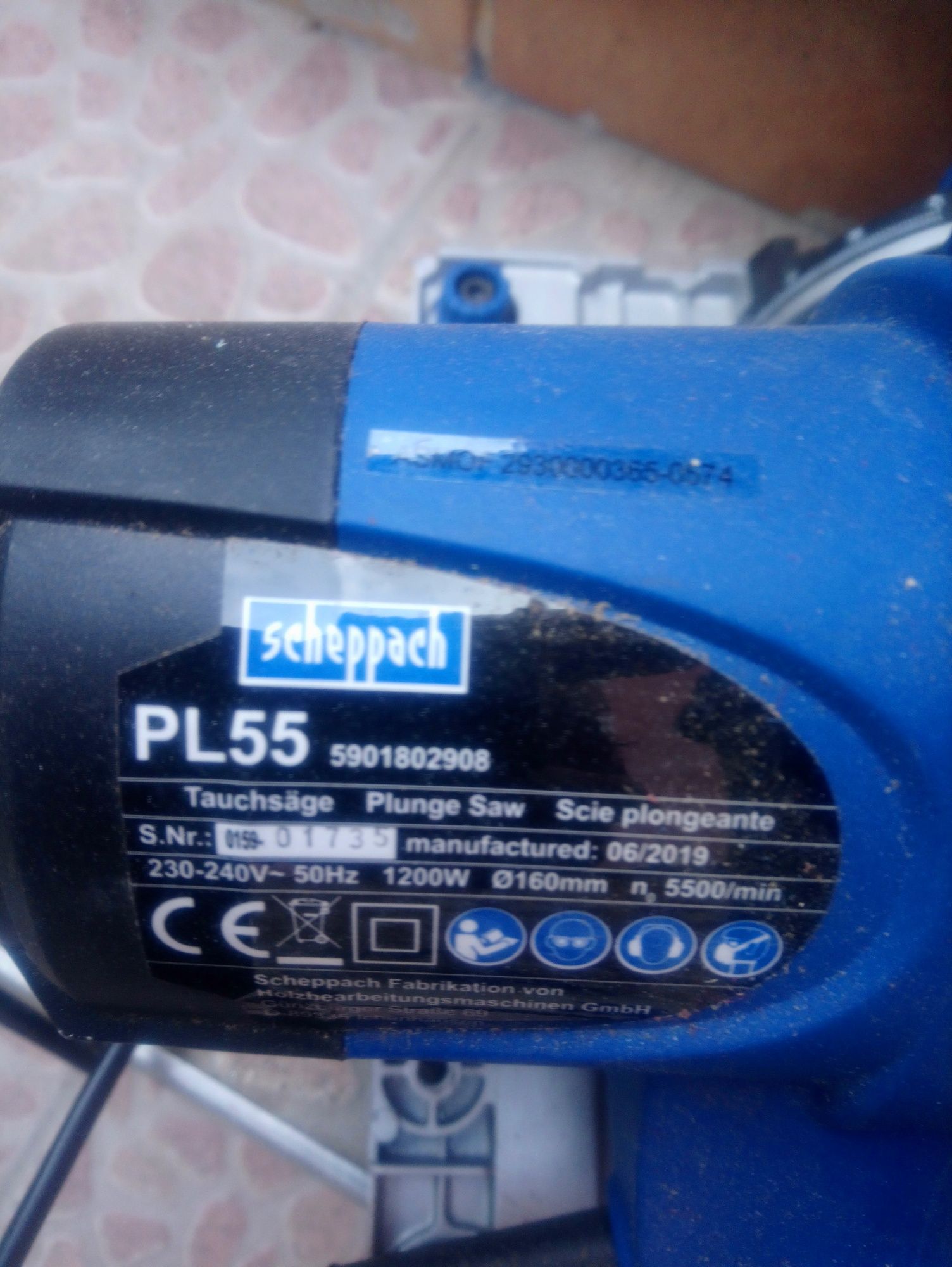 Потапящ Циркуляр Scheppach PL55 1200W160mm Диск