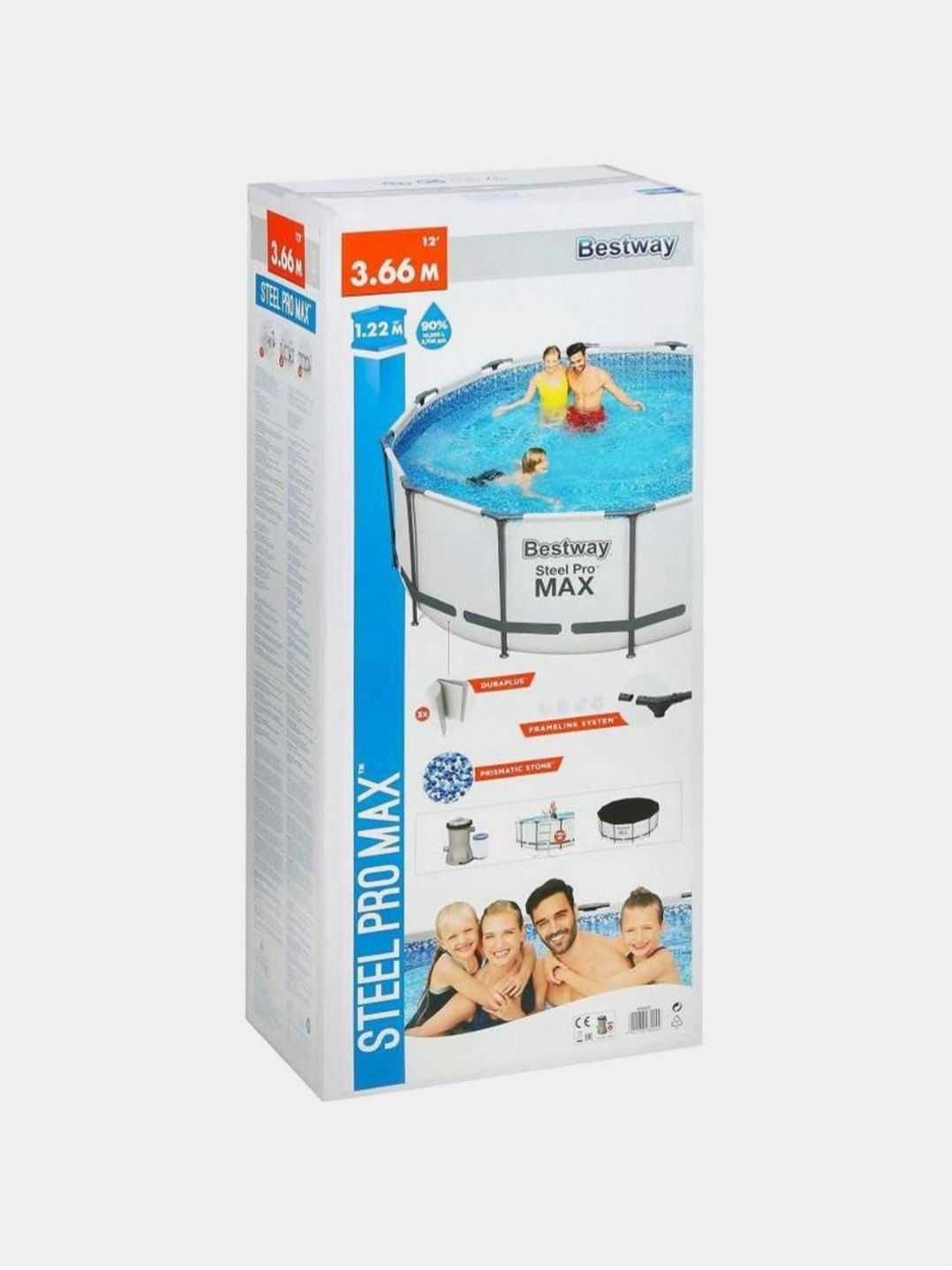 Бассейн bestway с набором 366×120   с лестницей и с насосом .