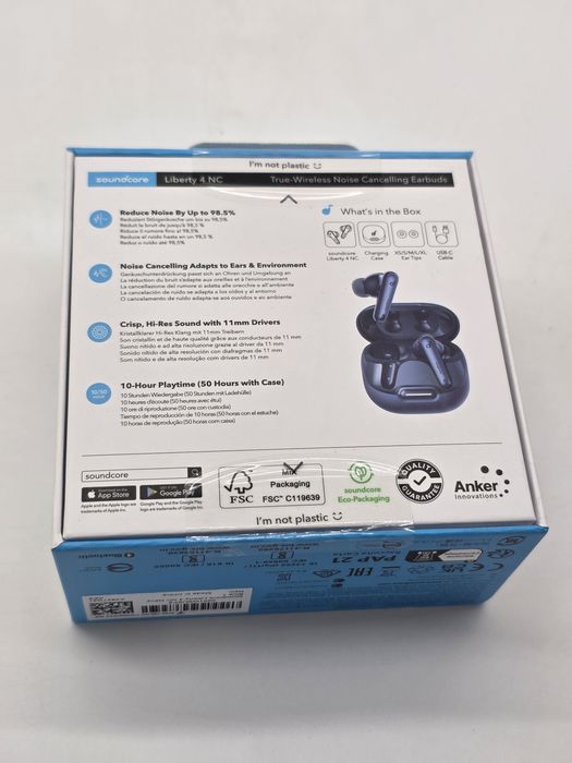 Casti Wireless Anker SoundCore Liberty 4 NC, ANC 2.0, Sunet Hi-Res, LD