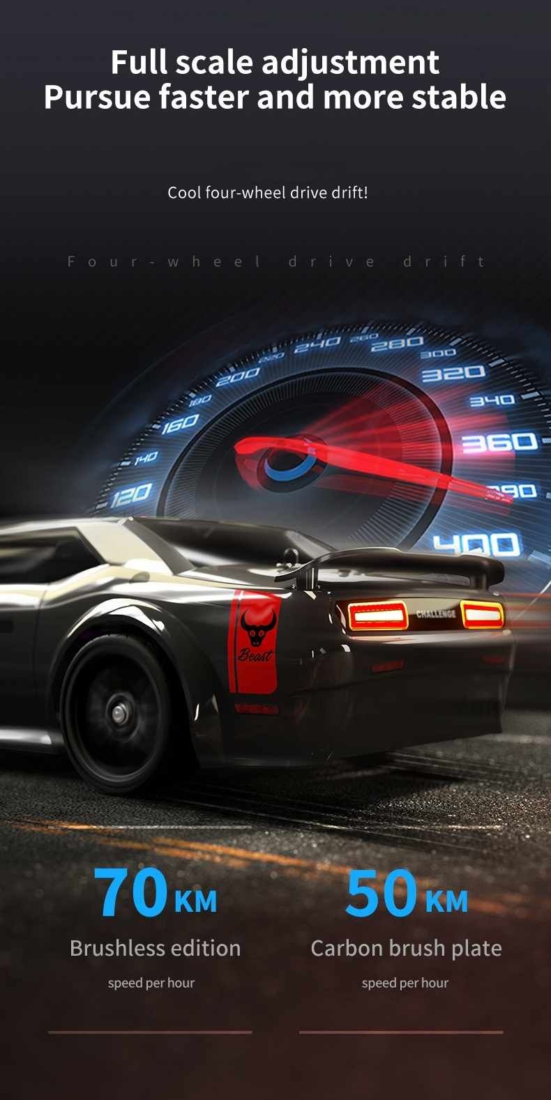 Високоскоростна RC количка Dodge Max -50%OFF