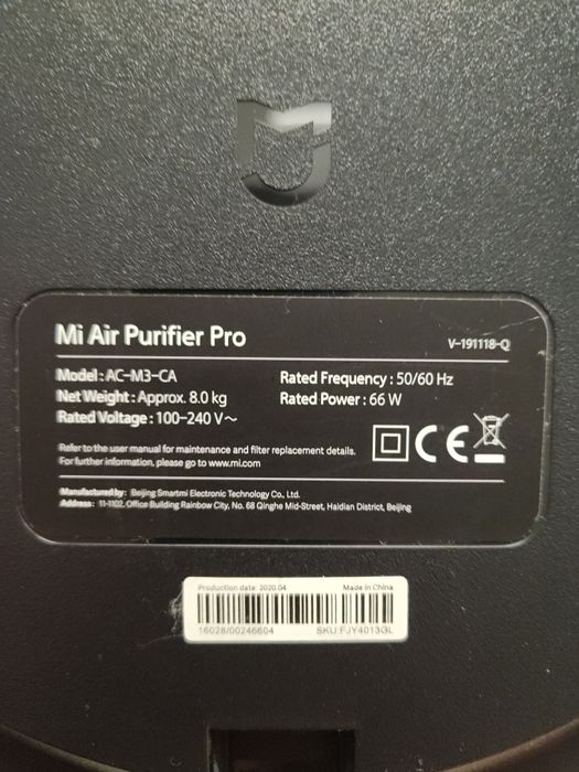 Purificator aer Xiaomi Mi Air purifier pro stare perfecta