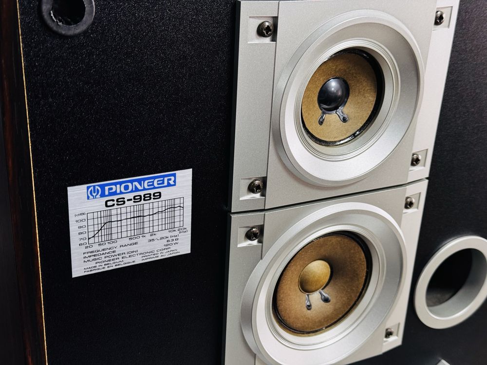 Boxe de inaltă fidelitate PIONEER CS-989,Japan,120W,3 căi,bass 25 cm !