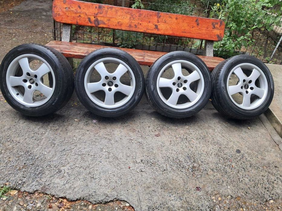 Set 4 jante originale Audi 16” cu anvelope vara Hankook 205/55 R16