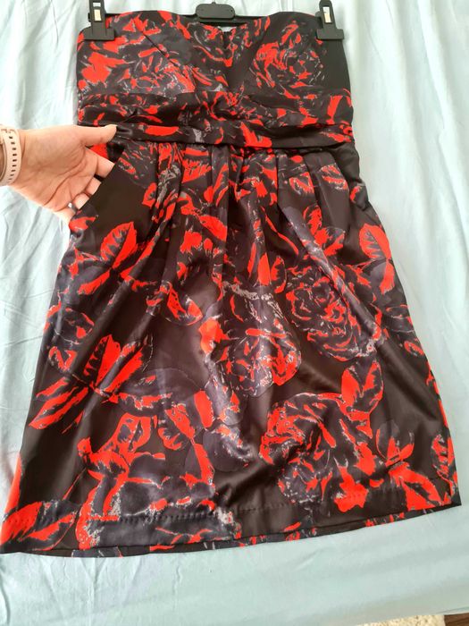 Rochie  satin cu buzunare marime 40