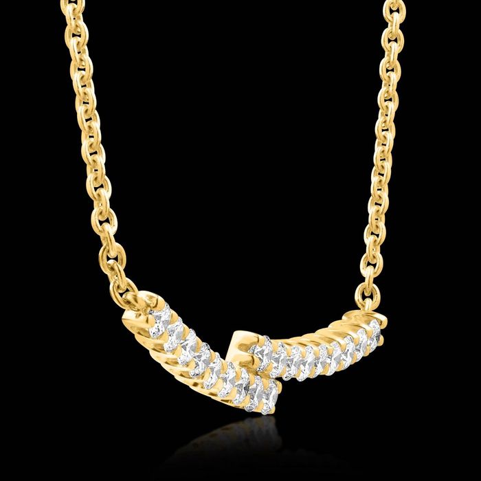 Colier din aur galben cu diamante de 0.5ct