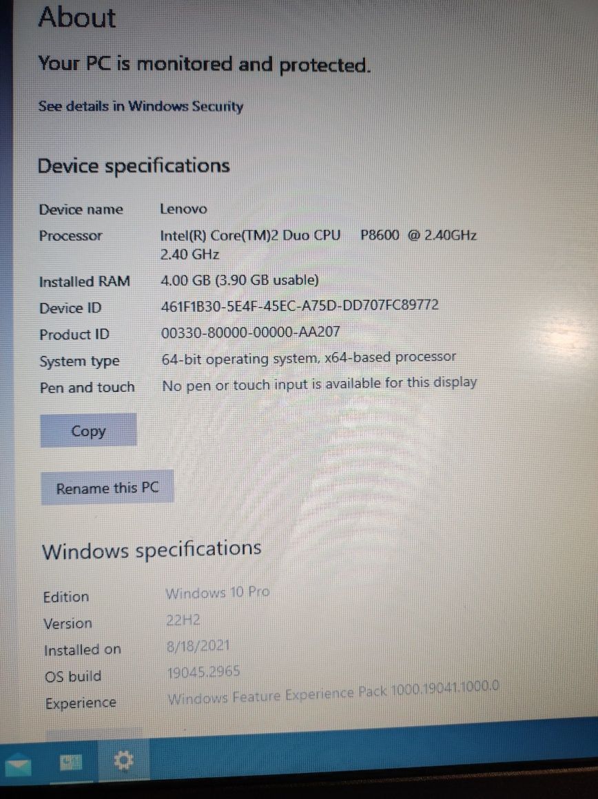 Лаптоп Lenovo T400