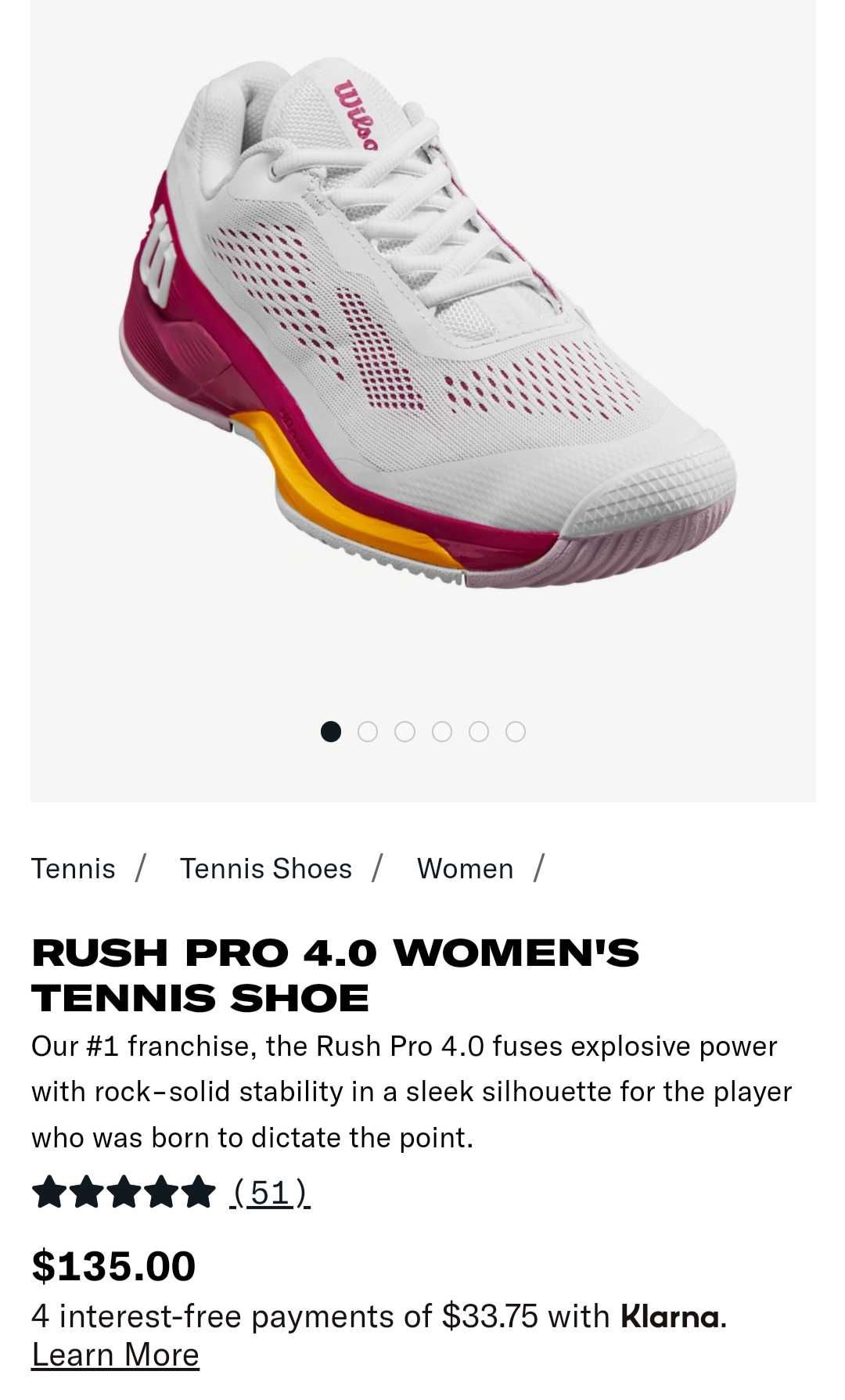 Женски тенис обувки Wilson Rush Pro 4.0