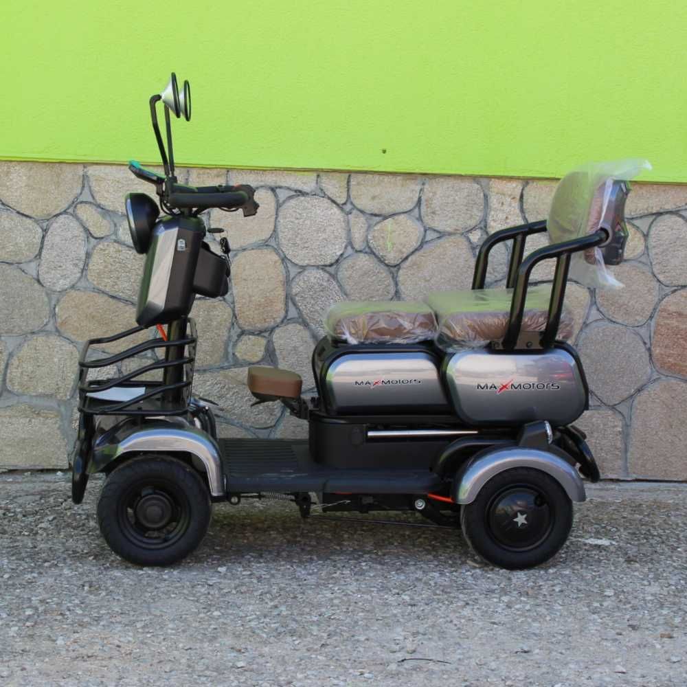 Триместна електрическа четириколка MaxMotors A9 GRAY, 1500W, 48V/20Ah