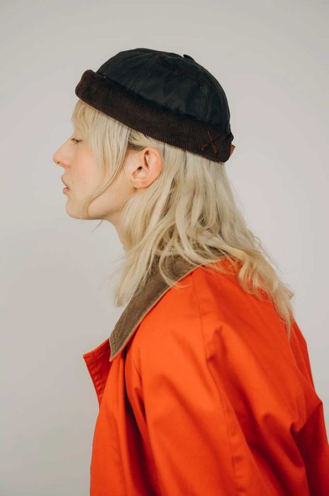 Fes caciula Beton Cire Franta Miki Docker Khaki Waxed cotton velvet