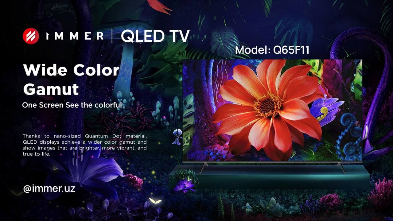 Новинка Телевизор IMMER 55QF11 QLED 4K google tv