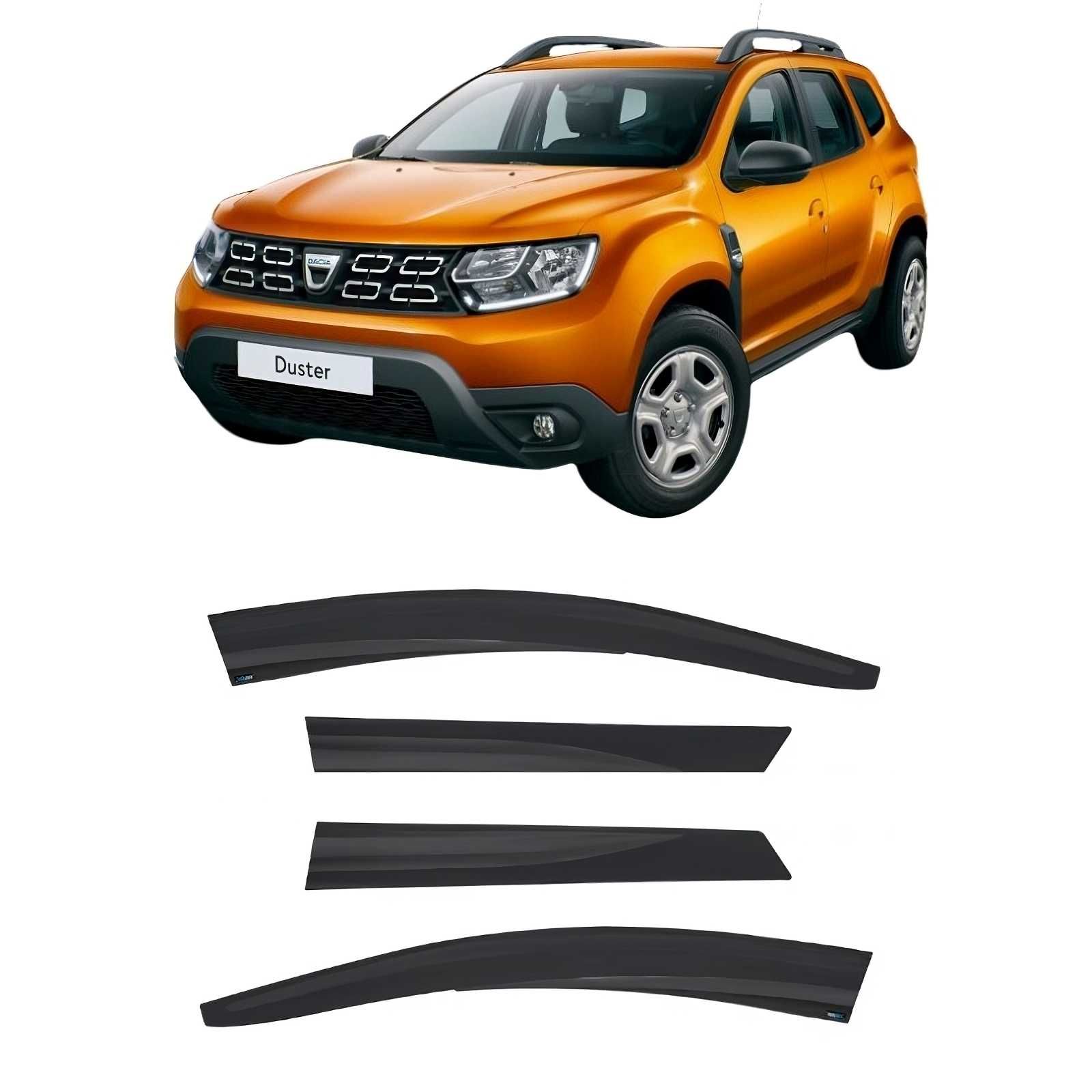 Set 4 Paravanturi Exterioare Ornamente Fata Spate DACIA DUSTER 2 2018+