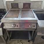 Gratar gaz sau curent cu banc, din inox, de putere