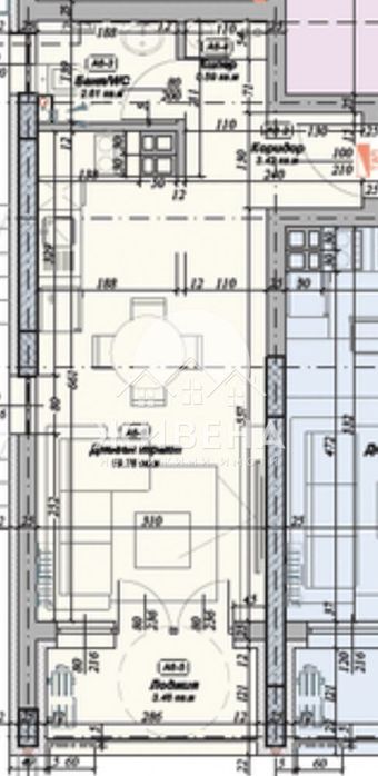 Продава 1-стаен апартамент, кв. Възраждане 4 , 43 кв.м
