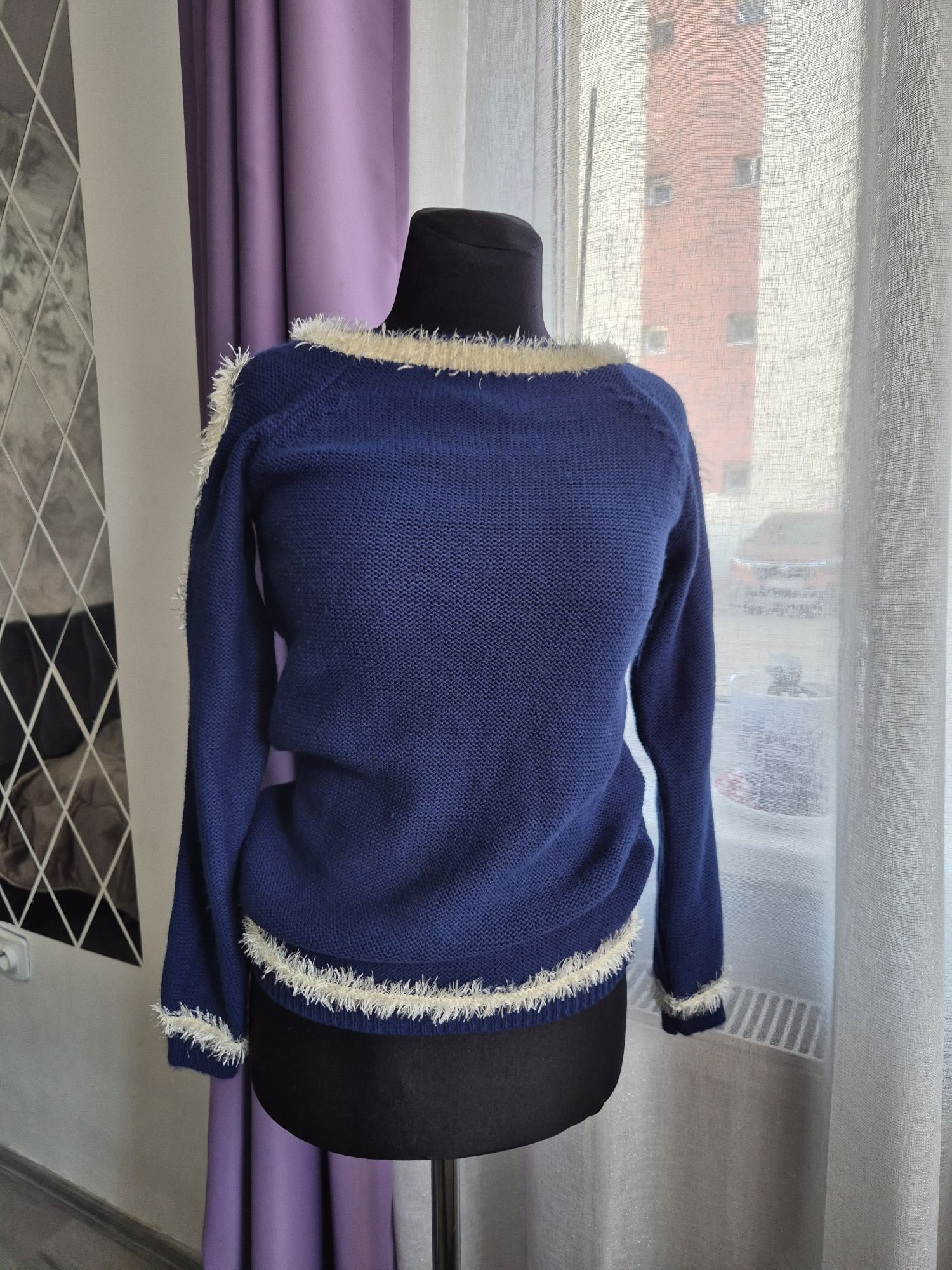 Pulover bleumarin