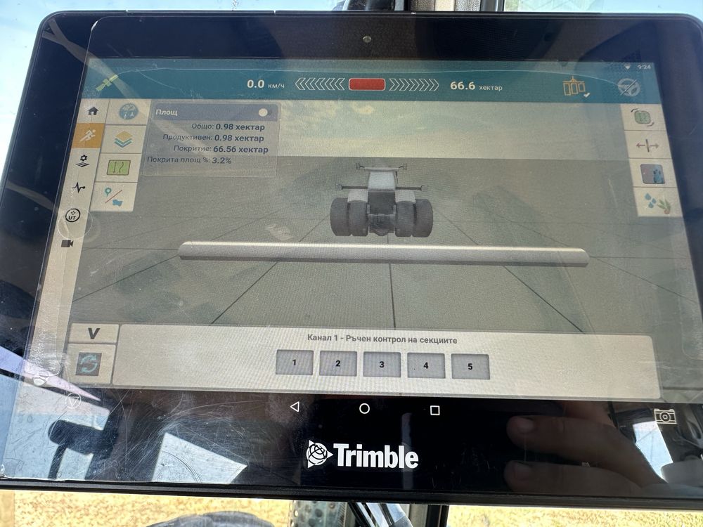 Продавам GPS навигация за трактор Trimble GFX-750 + Antenna NAV-900