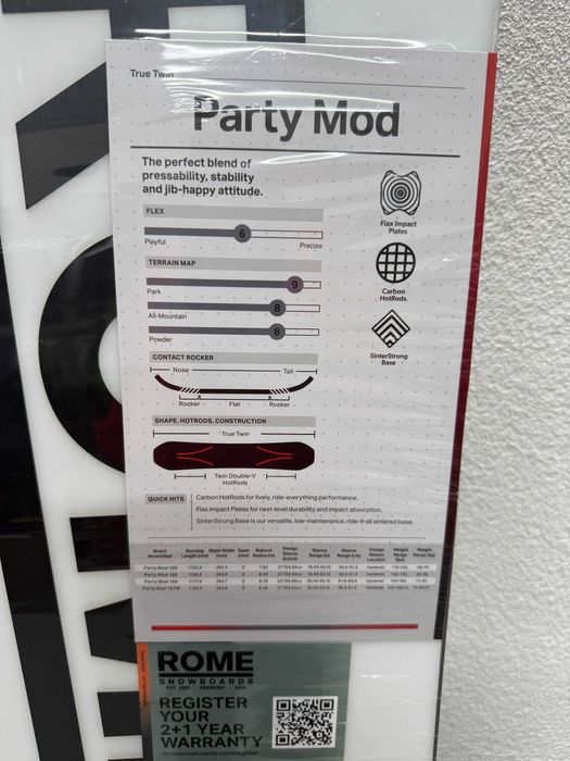 placa noua snowboard rome party mod L153cm