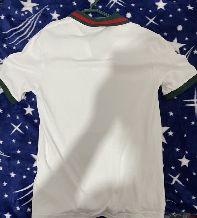 Tricou Gucci tip polo alb