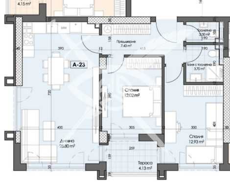 Тристаен апартамент в Кършияка