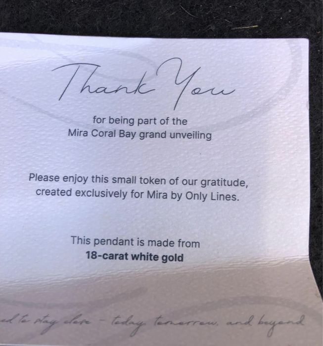 Vand pandantiv Coral aur alb 18 k - Only Lines