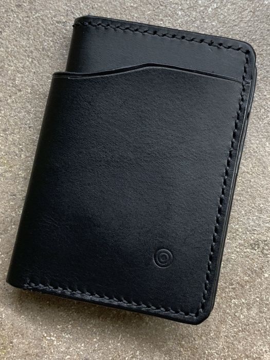 Vand portofel piele handmade verde, negru