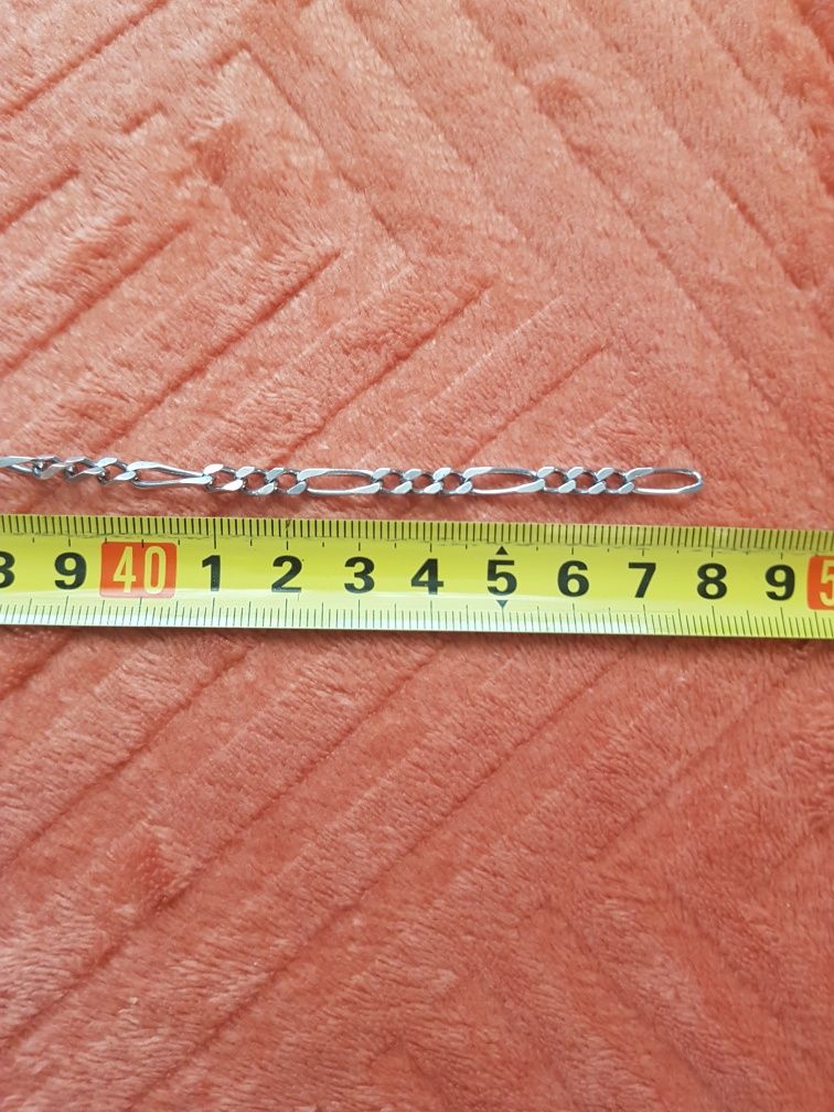 Lant argint 925 Italy,model cartier,3 zale cu una,stare perfectă
