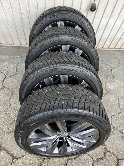 Jante 5x112mm, anvelope iarna 245/45 R18, VW Passat Alltrack, Arteon