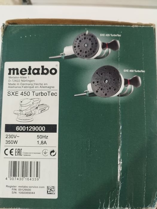 Șlefuitor Metabo SXE 450 TurboTec