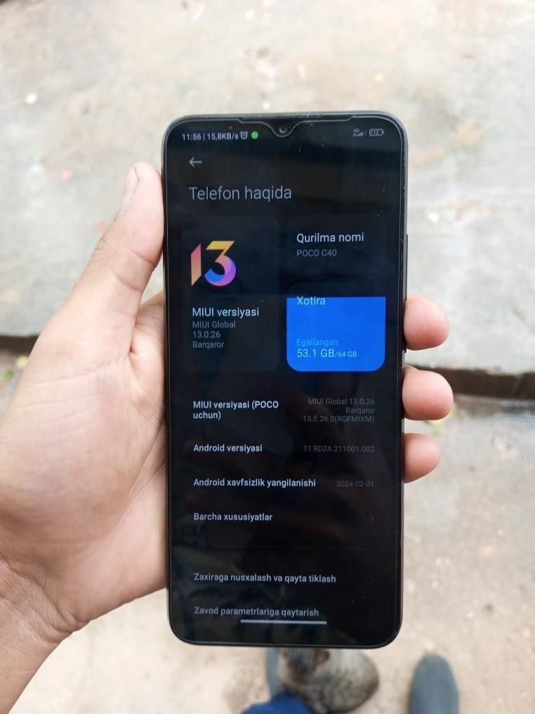 Poco c 40  sotiladi