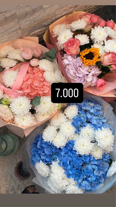 букеты цветов за 7.000!