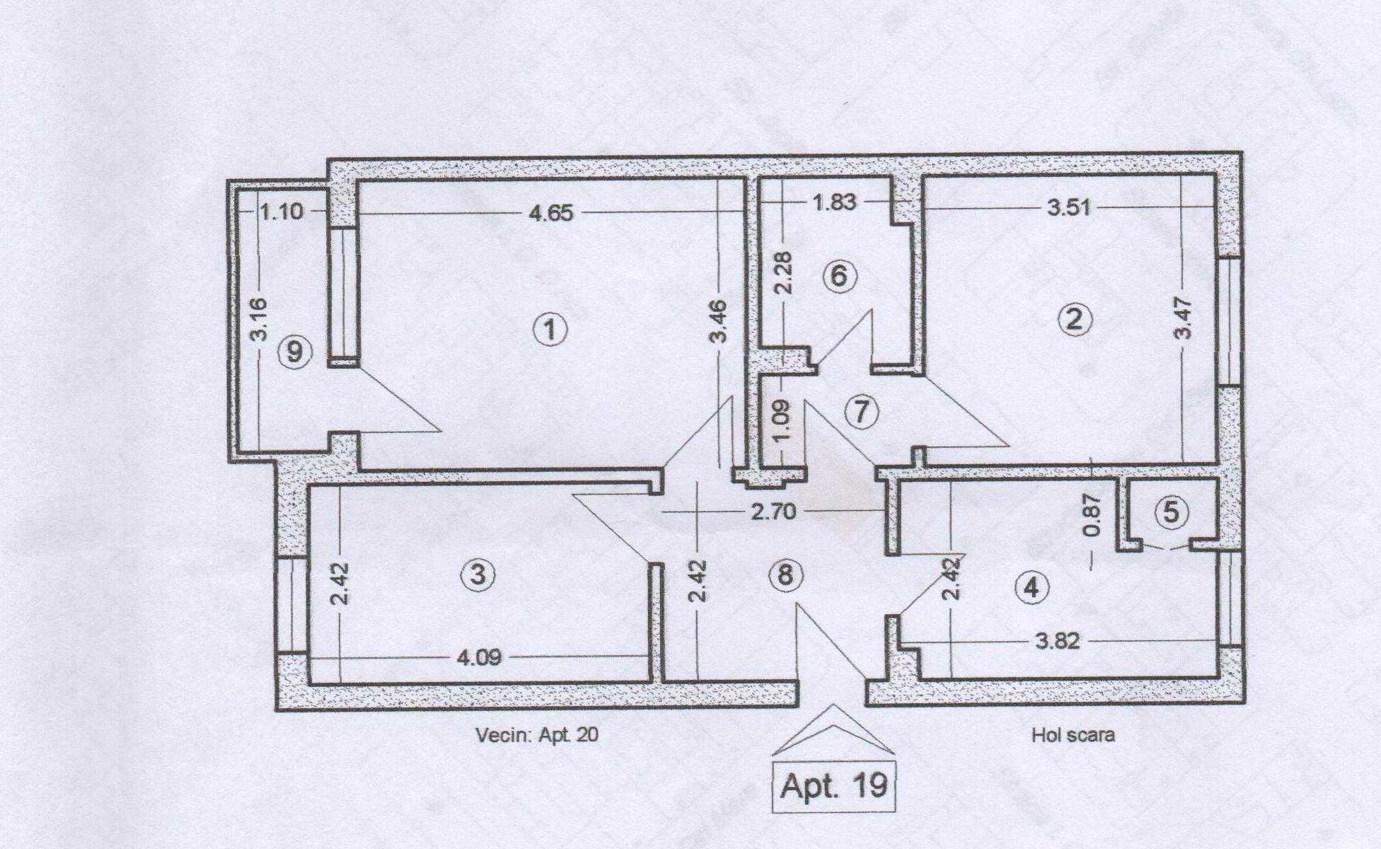 vand apartament 3 camere
