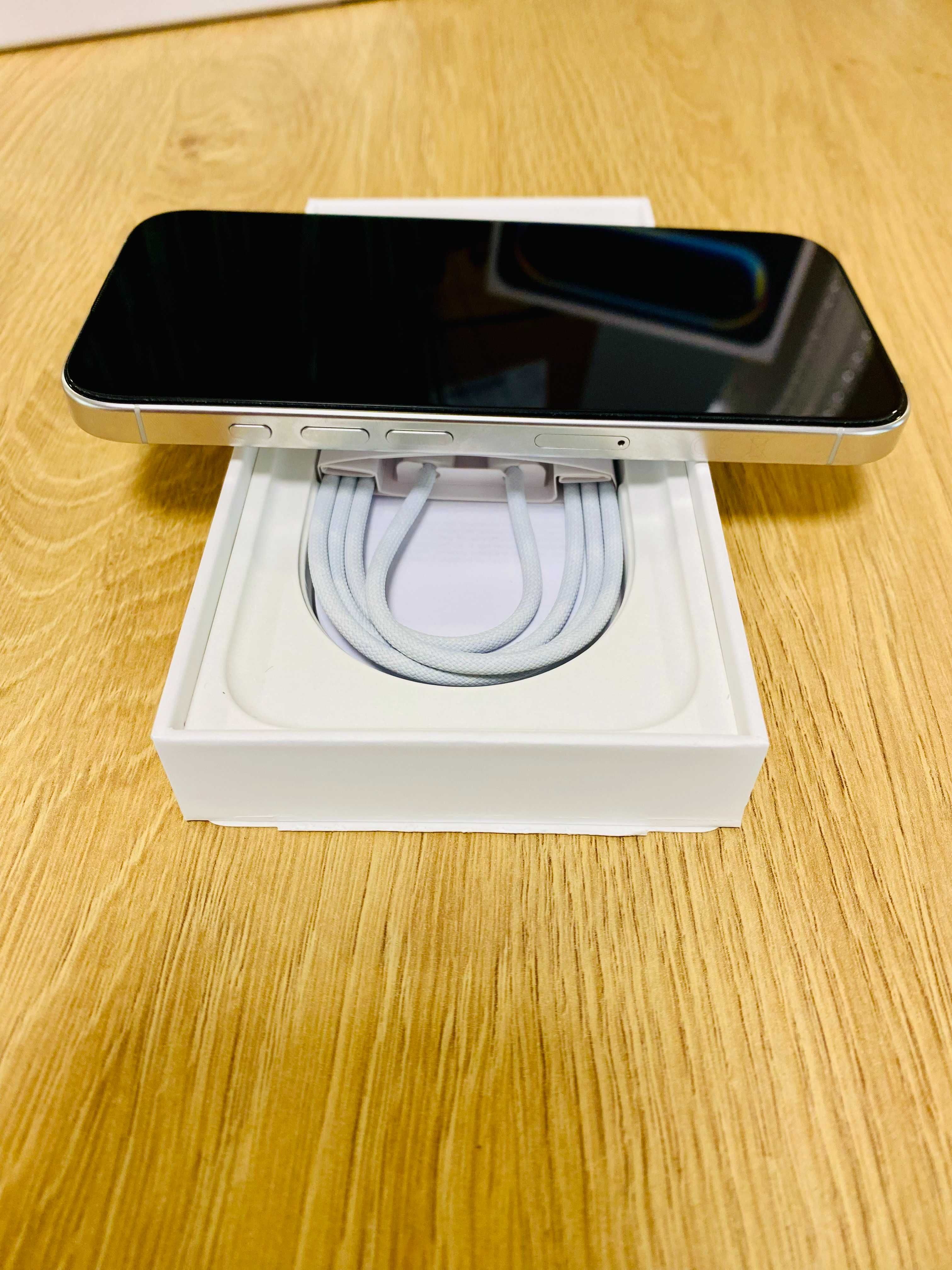 НОВ !!! Apple iPhone 16 Pro, 128GB, 5G, White Titanium, 100%