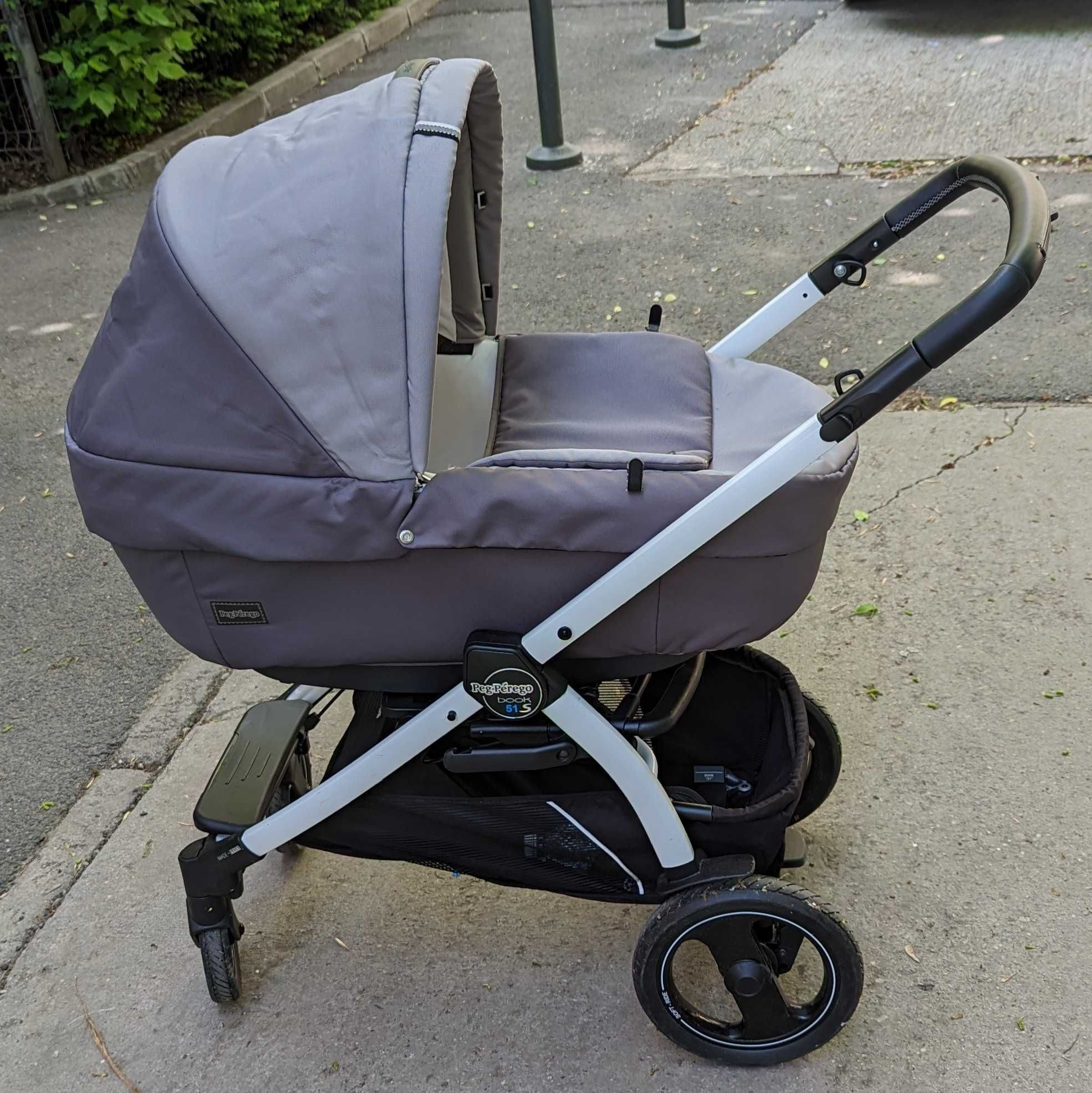 Carucior Peg Perego Book 51 S alb, Class Grey - 2022