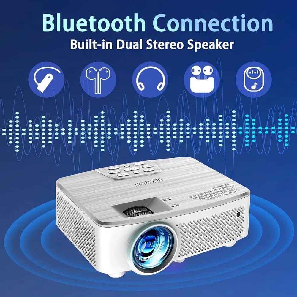 Proiector profesional portabil 9500 lumeni, 4K HDMI bluetooth