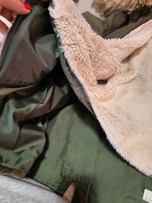 Дамска парка с естествен косъм