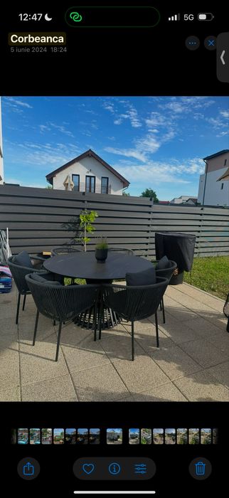 Set terasa masa mobexpert cu 6 scaune
