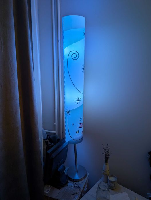 Подова лампа - 2бр синя светлина