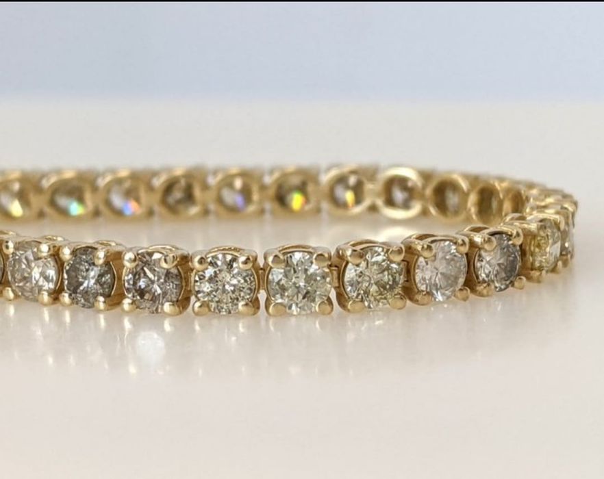 Brățară aur cu diamante colorat naturale fancy cu 5.39ct