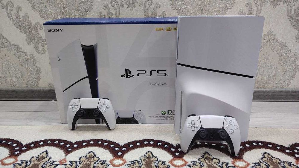Playstation 5 Slim дисководом в идеальный состояние 2джойстик топ игры