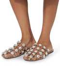 Alexander Wang Amelia Leather Nude Flat