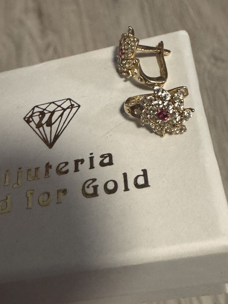 Cercei aur 14 k dama/ fetita
